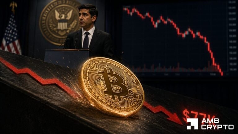 Bitcoin Drops Following Warsh Speech